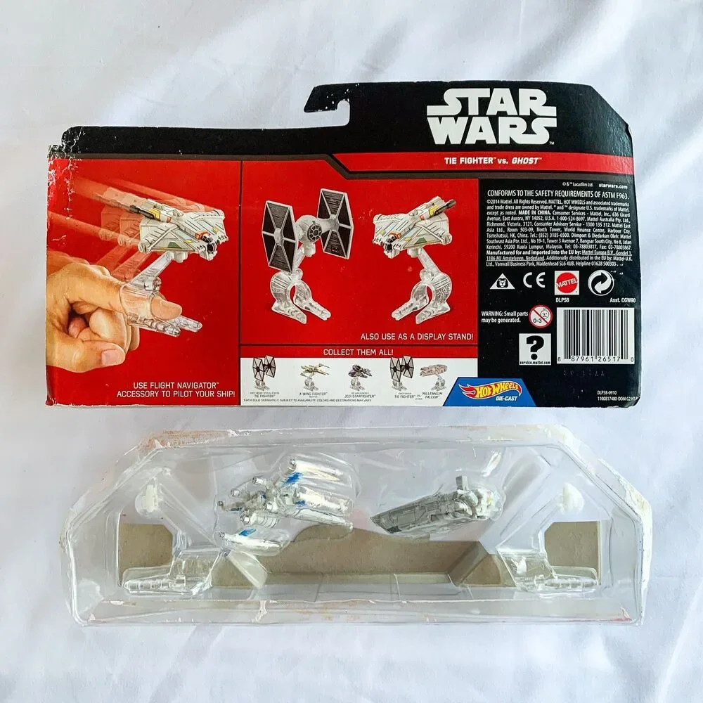STAR WARS HOT WHEELS TIE FIGHTER vs. GHOST and  X-WING VS 1ST ORDER TRANSPORTER